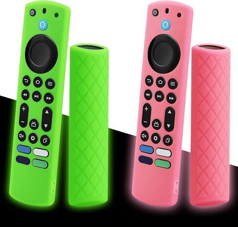 2-Pack Remote Cover for Streaming 4K Max Remote Controls, Glow Green & Blue in Kuwait