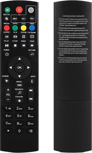 Universal Replacement Remote Control Compatible with Superbox S1, S2, S3, S4, S5, S6, Octastream Q1, Elite II, MAX IV, Elite Max and MagaBox in Kuwait