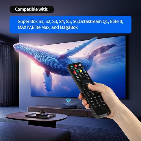 Universal Replacement Remote Control Compatible with Superbox S1, S2, S3, S4, S5, S6, Octastream Q1, Elite II, MAX IV, Elite Max and MagaBox in Kuwait