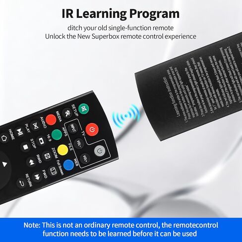 Universal Replacement Remote Control Compatible with Superbox S1, S2, S3, S4, S5, S6, Octastream Q1, Elite II, MAX IV, Elite Max and MagaBox in Kuwait