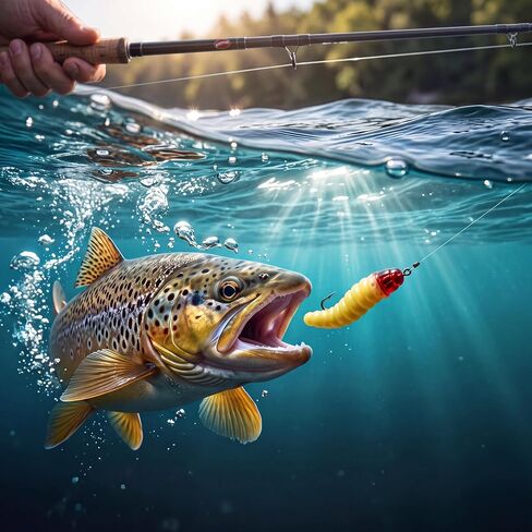 Soft Fishing Lure Kit Bass Trout, 24Pcs Sea Urchin Worm Shrimp Baits in Kuwait