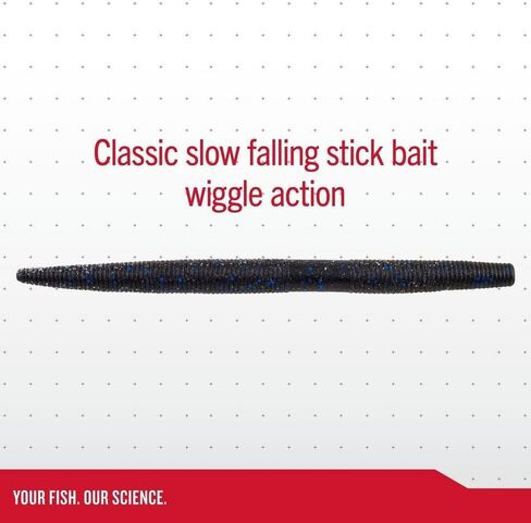 Berkley PowerBait® MaxScent The General Fishing Bait, Cinnamon Purple, 4in | 10cm, Soft Stick Bait with Irresistible Scent & Flavor, Classic Stick Bait Action, Deadly Bass Fishing Bait in Kuwait