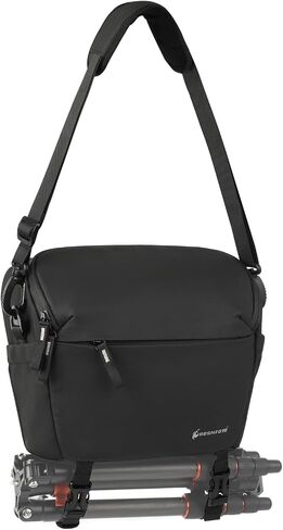 Besnfoto Camera Bag Crossbody Waterproof Sling Purse Case Small Photography Shoulder Messenger Bag Backpack with Tripod Holder for DSLR SLR Mirrorless Camera in Kuwait