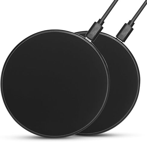 2 Pack 15W Fast Wireless Charger Compatible with iPhone and Samsung Galaxy in Kuwait
