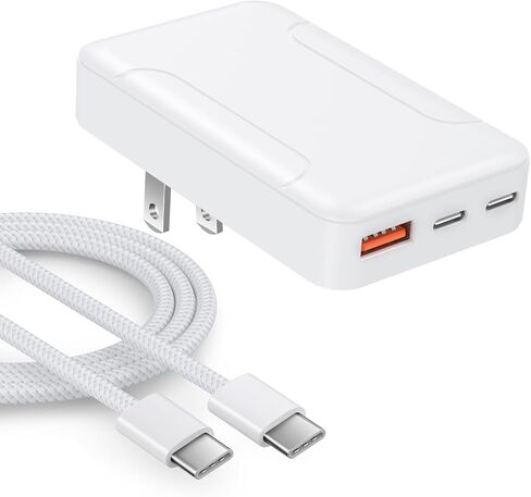 Slim Flat USB C Wall Plug,OKRAY PD45W Super Fast Charging for iPhone/Galaxy in Kuwait