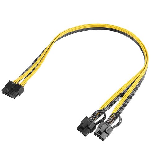 12PIN to PCIe 8Pin (6+2Pin) GPU Adapter Cable, 18AWG Modular PSU Cable Compatible with 12PIN Power Supplies, Dual 8Pin GPU Connector for RTX 30/40/50/RX 7900 Series (50cm/19.68in) in Kuwait