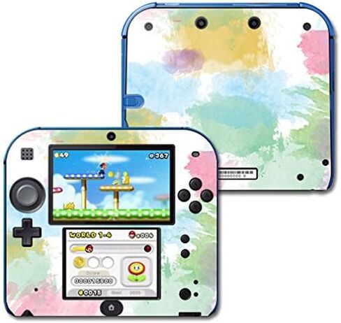 MightySkins Skin Compatible with Nintendo 2DS - Watercolor White | Protective, Durable, and Unique Vinyl Decal wrap Cover | Easy to Apply, Remove, and Change Styles | Made in The USA in Kuwait