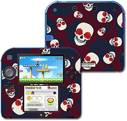 MightySkins Skin Compatible with Nintendo 2DS - Skulls N Roses | Protective, Durable, and Unique Vinyl Decal wrap Cover | Easy to Apply, Remove, and Change Styles | Made in The USA in Kuwait