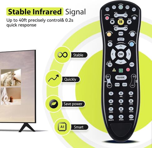 Universal s30/s10 Replacement Remote Control fits AT&T Uverse S10-S1 S10-S2 S10-S3 S10-S4,Compatible with U-Verse Uverse Receivers Digital TV DVR Uverse Receiver Cable Box in Kuwait