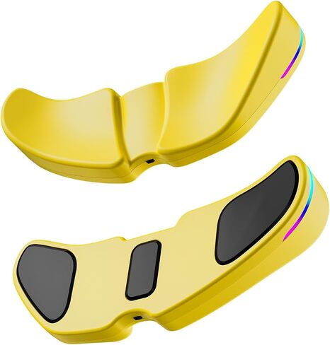 HornsX1 Right-Handed RGB Ergonomic Gliding Palm Rest for Mouse, Wrist Rest Pad, 3 RGB Lighting Modes, Reduce Wrist Pain, Anti-Fatigue, for Gaming/Office Work Casual Use - Yellow, 1 PCS in Kuwait