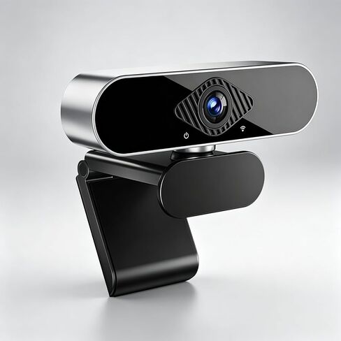 4K Webcam for PC with Microphone, Computer Camera with Noise Cancellation, 120 Wide Angle Auto Focus with Lights, Plug & Play USB Webcam for Streaming, Conferencing, Zoom, Skype, Facetime, Laptop in Kuwait