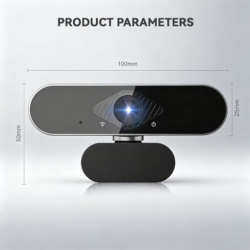 4K Webcam for PC with Microphone, Computer Camera with Noise Cancellation, 120 Wide Angle Auto Focus with Lights, Plug & Play USB Webcam for Streaming, Conferencing, Zoom, Skype, Facetime, Laptop in Kuwait