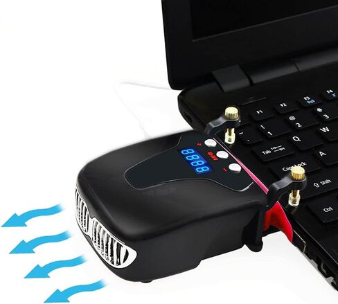 Laptop Cooling Vacuum Fan External Silent Ice Notebook Cooler Digital Display Adjustable Smart Model in Kuwait