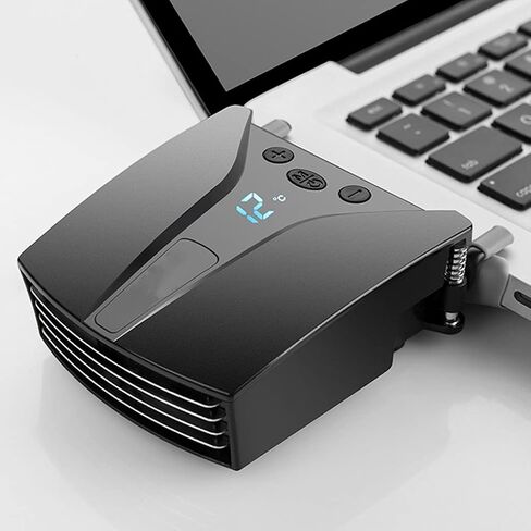 Computer Laptop Cooler Cooling Pad Fan Notebook Temperature Display Rapid Heatsink in Kuwait
