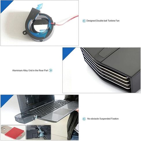 Computer Laptop Cooler Cooling Pad Fan Notebook Temperature Display Rapid Heatsink in Kuwait