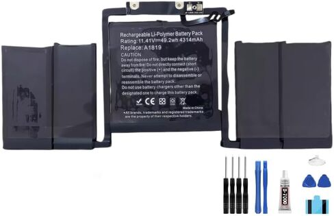 compatible For Apple Macbook Pro 13'' Touch Bar A1706 2016 year LCD Display Touch Screen Digitizer Full Assembly Replacement Screen Repair Kit battery A1819 + Free Tools ，For A1819 battery in Kuwait