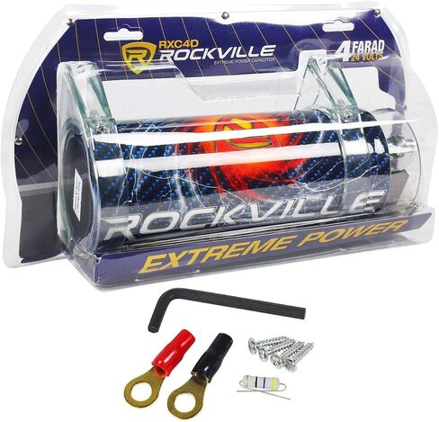 Rockville RXC4D 4-Farad Car Audio Capacitor with Digital Voltage Display in Kuwait