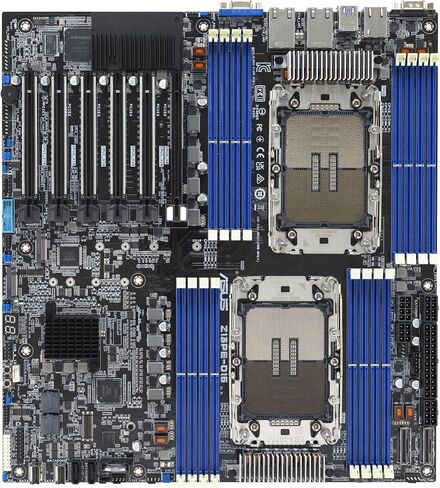 ASUS Z13PE-D16 Server Motherboard Socket Intel LGA 4677 (E-ATX, Intel Xeon, Supports up to 3 PCIe Cards, 16x DDR5 4700 RDIMM for up to 4TB RAM, Dual M.2 with PCIe 5.0 x4, Dual Intel 10Gbps LAN) in Kuwait
