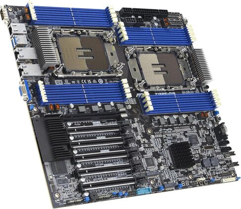 ASUS Z13PE-D16 Server Motherboard Socket Intel LGA 4677 (E-ATX, Intel Xeon, Supports up to 3 PCIe Cards, 16x DDR5 4700 RDIMM for up to 4TB RAM, Dual M.2 with PCIe 5.0 x4, Dual Intel 10Gbps LAN) in Kuwait