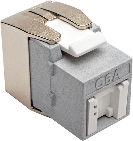 TRIPP LITE Cat6a Toolless Keystone Jack Wall Plates Patch Panels Mount Boxes (N238-001-GY-TFA) in Kuwait