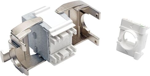 TRIPP LITE Cat6a Toolless Keystone Jack Wall Plates Patch Panels Mount Boxes (N238-001-GY-TFA) in Kuwait