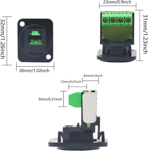 RJ11D-Type Keystone Telephone Jack Modular Panel Female Adapter in Kuwait