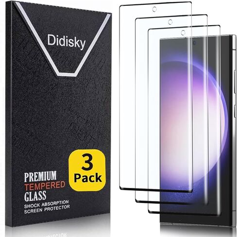 Didisky 2-Pack Tempered Glass Screen Protector for Oneplus 12, (Not for 12r,12 Pro) Supports Ultrasonic Fingerprint, with Easy Installation Frame,HD Clear,Case Friendly,3D Curved Full Coverage,9H in Kuwait