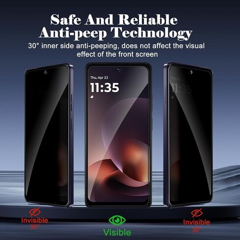 2 pcs Tempered Glass for Motorola Moto G Power (2026) Privacy Screen Protector [Anti-Spy] [Anti-Scratch] [9H Hardness] Tempered Glass for Motorola Moto G Power (2026) 5G in Kuwait