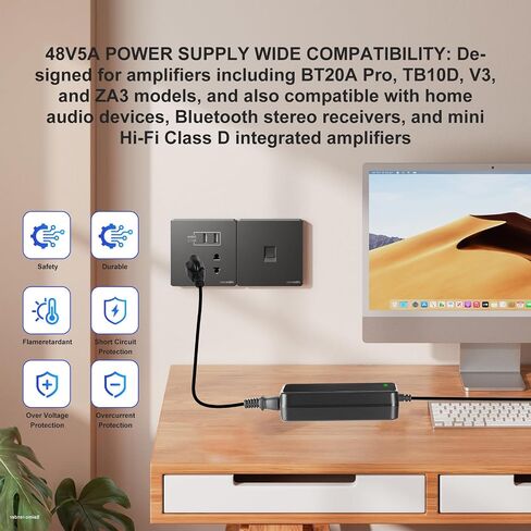 48v 5amp Power Supply/fosi 48v Power supplyfor Home Audio Devices, Bluetooth Stereo Receivers, Amplifiers, Mini Hi-Fi Class D Integrated Amps in Kuwait