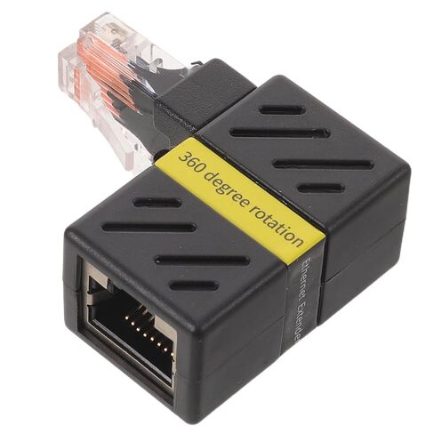 Right Angle Ethernet Adapter, 360 Degree Rotatable Rj45 Male to Female in Kuwait