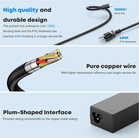 65W/45W USB C Laptop Charger for HP Chromebook/EliteBook/Probook in Kuwait