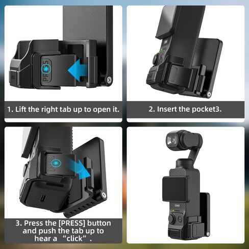 Magnetic Mount Stand Compatible with DJI Osmo Pocket 4/3, 180° Adjustable Plastic Desktop Support Base Bracket Stand Expansion Adapter, Pocket 4/3 Multi-Function Suction Expand Frame Accessories in Kuwait