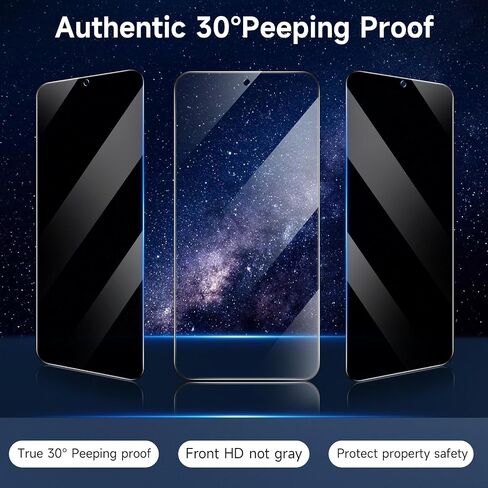 Samsung Galaxy A55/A35 5G Screen Protector, Privacy Film + Camera Lens Tempered Glass - 2 Pack, Bubble Free, Anti-Spy Protection in Kuwait