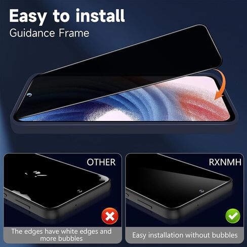 Samsung Galaxy A55/A35 5G Screen Protector, Privacy Film + Camera Lens Tempered Glass - 2 Pack, Bubble Free, Anti-Spy Protection in Kuwait
