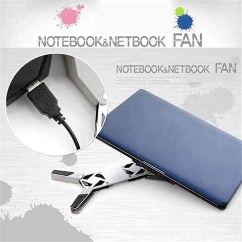 Laptop Cooler Pad Stand Base Cooling Foldable Fan Portable Convenient Notebook Computer Accessories in Kuwait