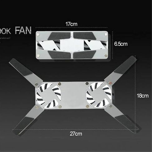 Laptop Cooler Pad Stand Base Cooling Foldable Fan Portable Convenient Notebook Computer Accessories in Kuwait