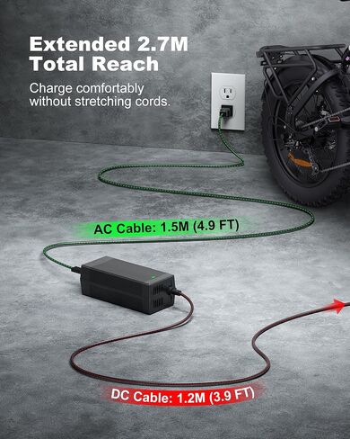 VHBW 54.6V 2A Charger for Ridstar Q20 H20 E-Bikes in Kuwait