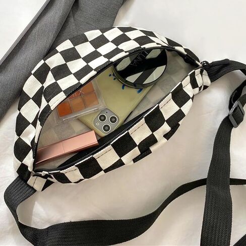 Crossbody Fanny Pack for Men Women, Fashion Waist Bag Pack With Adjustable Strap for Outdoors, Casual Belt Bag for Travel Walking Running in Kuwait