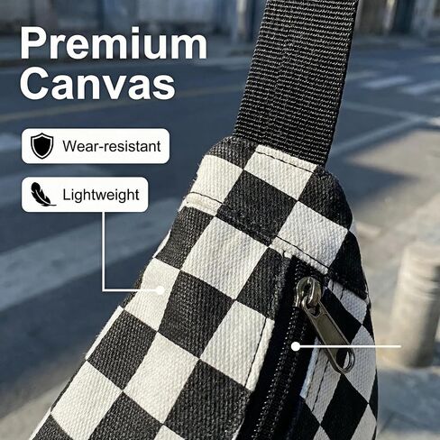 Crossbody Fanny Pack for Men Women, Fashion Waist Bag Pack With Adjustable Strap for Outdoors, Casual Belt Bag for Travel Walking Running in Kuwait
