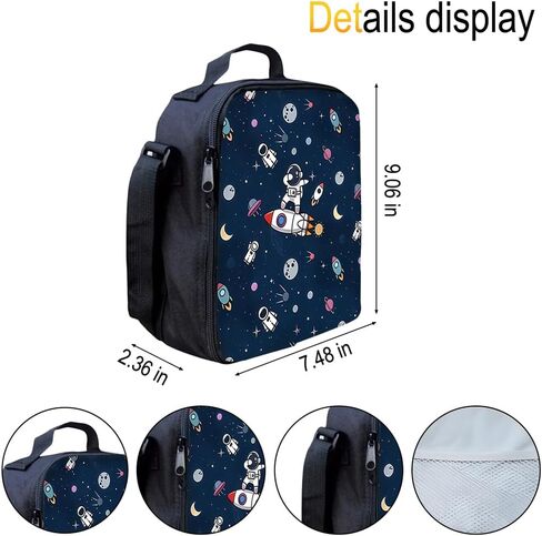 17'' Large-Capacity 3 in 1 Cartoon Astronaut Backpack Set With a Fashionable and Personalized Style is Exquisitely Designed and Widely Applicable, Making it an Ideal Choice(Gray) in Kuwait