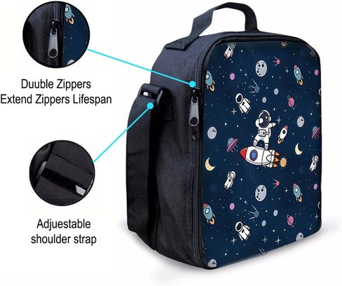 17'' Large-Capacity 3 in 1 Cartoon Astronaut Backpack Set With a Fashionable and Personalized Style is Exquisitely Designed and Widely Applicable, Making it an Ideal Choice(Gray) in Kuwait