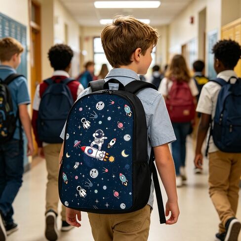 17'' Large-Capacity 3 in 1 Cartoon Astronaut Backpack Set With a Fashionable and Personalized Style is Exquisitely Designed and Widely Applicable, Making it an Ideal Choice(Gray) in Kuwait