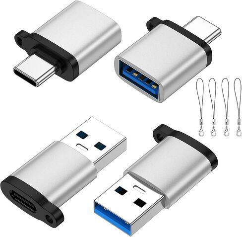 USB C to USB A Adapter, USB A to USB C Adapter for iPhone 17 Pro Max, 4Pack in Kuwait