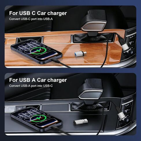 USB C to USB A Adapter, USB A to USB C Adapter for iPhone 17 Pro Max, 4Pack in Kuwait