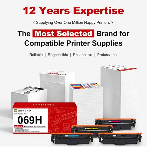 069H Toner Cartridges 4 Pack Replacement for Canon 069H MF753Cdw MF751Cdw in Kuwait