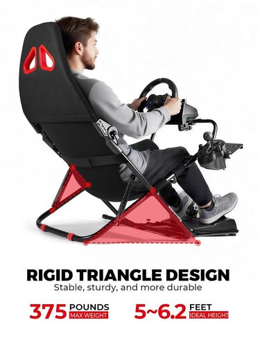 RACGTING Foldable Racing Simulator Cockpit for Logitech Thrustmaster MOZA in Kuwait