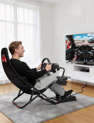 RACGTING Foldable Racing Simulator Cockpit for Logitech Thrustmaster MOZA in Kuwait