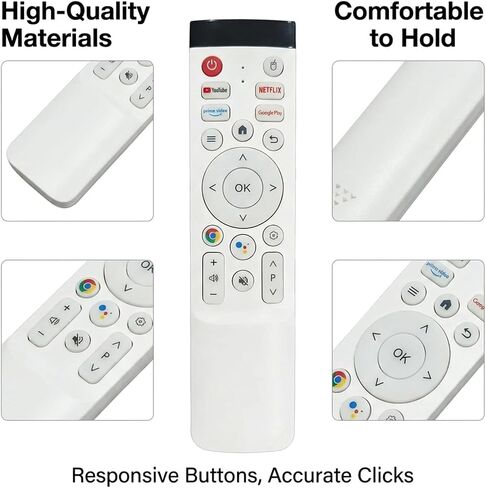 Portable TV Remote Control & Voice Google Assistant with USB Signal Receiver,Supports Bluetooth,Portable Smart TV Remote Control Suitable for Models of OFD,for VLH,for SDYSTVAI (Battery Not Included) in Kuwait