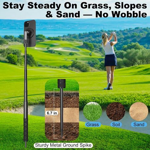 TRELC Golf Tripod & Monopod for Swing Recording, Magnetic Phone Stand in Kuwait