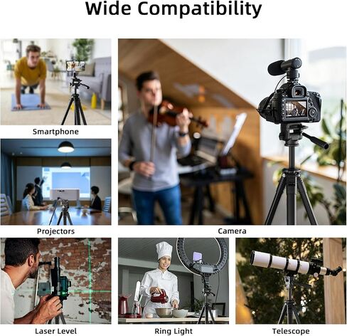 72" Travel Aluminum Camera Tripod, Tripod Stand for Camera & Phone in Kuwait